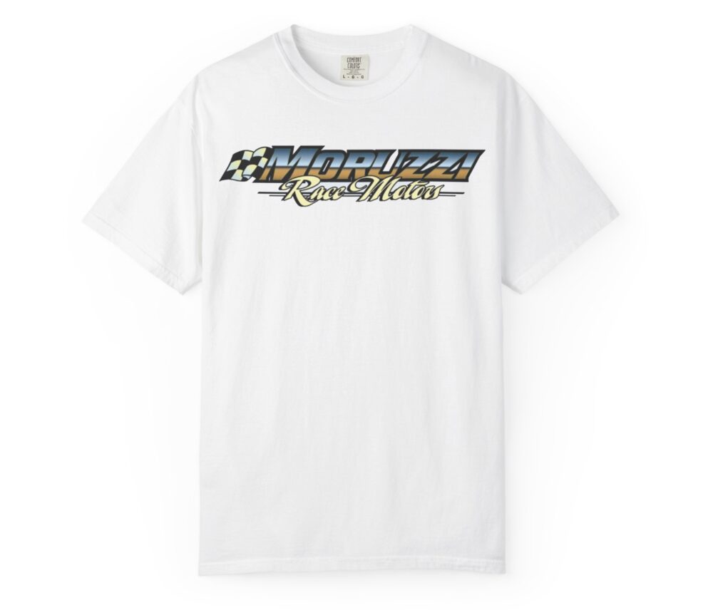 Moruzzi Race Motors chrome logo tee